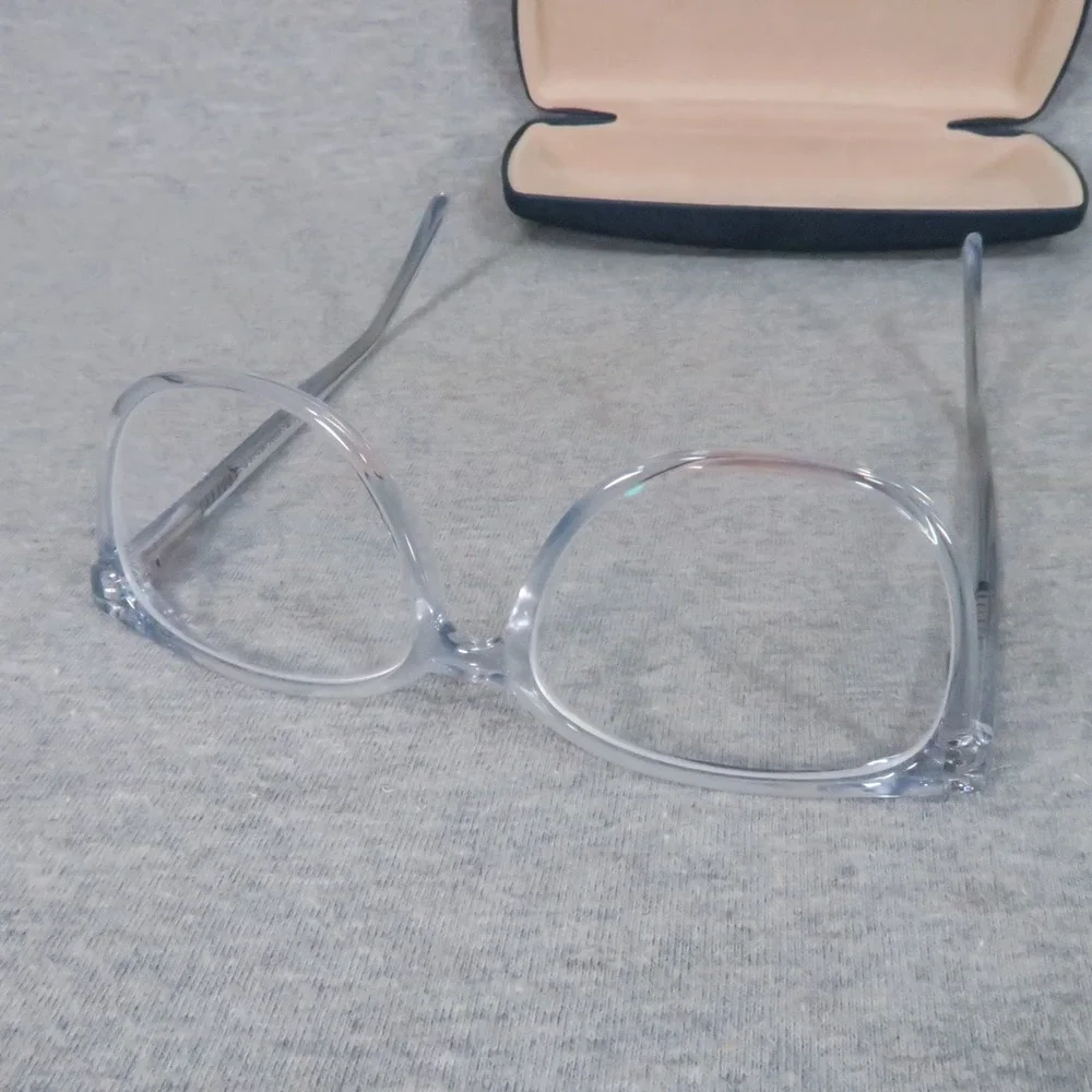 XPL Success Eye Glass Frames 53-17-140 SS-122 Crystal Clear Plastic w/ Hard Case